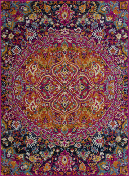 Burnt Orange Ojus Area Rug - - Rugs