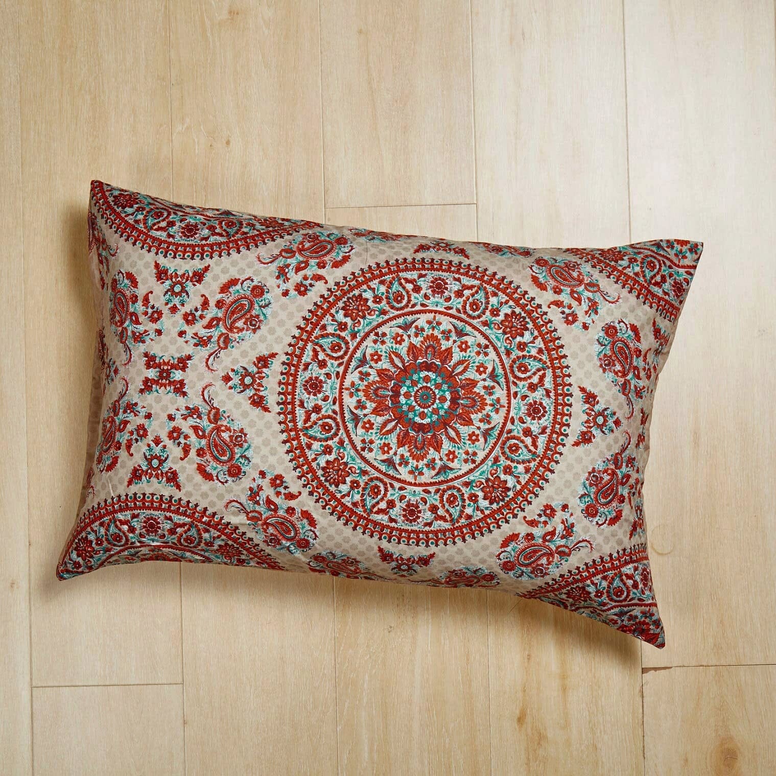 Tache Bohemian Desert Medallion Boteh Paisley Taupe Pillowcases (TJ3502) - - Pillowcase