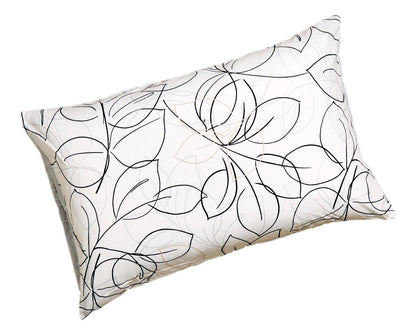 Tache Modern Abstract Leaf Line Art Foliage White Grey Black Gold Pillowcases (TJ3571) - - Pillowcase