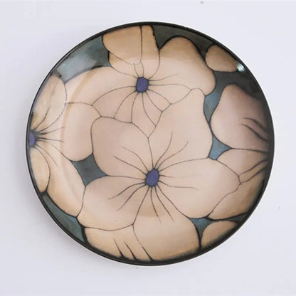 Hand-Painted Floral Ceramic Plate - Kia Day Design