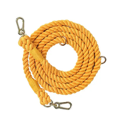 Braided Cotton Rope Dog Leash Orange Large