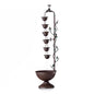 Outdoor Indoor 6-Tier Hanging Cups Water Fountain in Bronze Finish - - Outdoor > Outdoor Decor > Outdoor Fountains