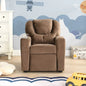 Kids Upholstered Chair With Cup Holder - BrownVelvet - chair