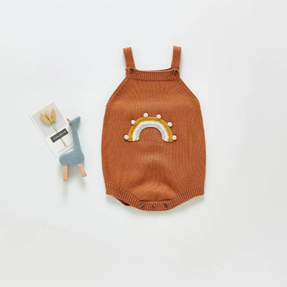 Baby-Girl Baby Knitted Sleeveless Onesie