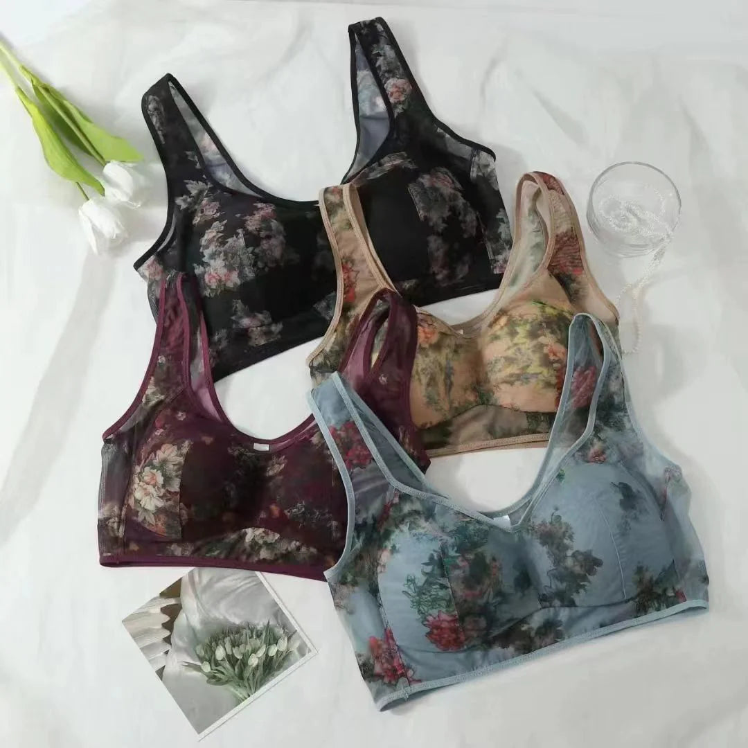 Floral Breeze Wireless Comfort Bra: Effortless Elegance & All-Day Support