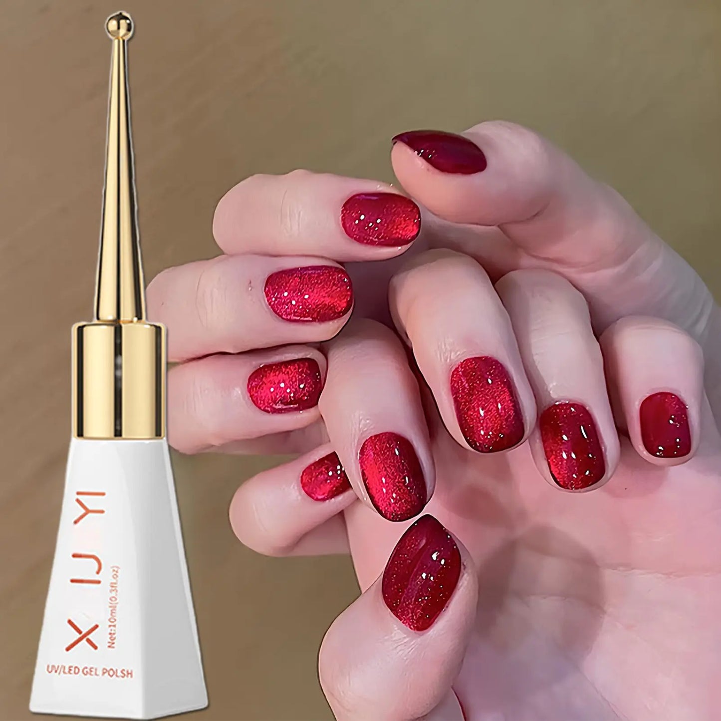 KAHSOSE Red Cat Eye Gel Nail Polish Wine Red - - gel polish