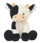 Cute Plush Calf - Baby Cow Comfort Doll Gift Black & white 22 cm