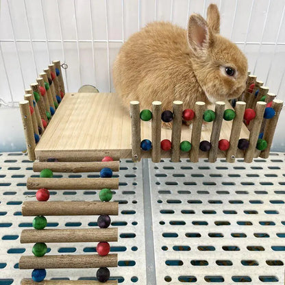 Pet Rabbit Nest Solid Wood Fence Wooden Branch Kia Day Design