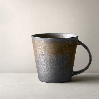 Black Vintage Handmade Ceramic Coffee Mug - Kia Day Design