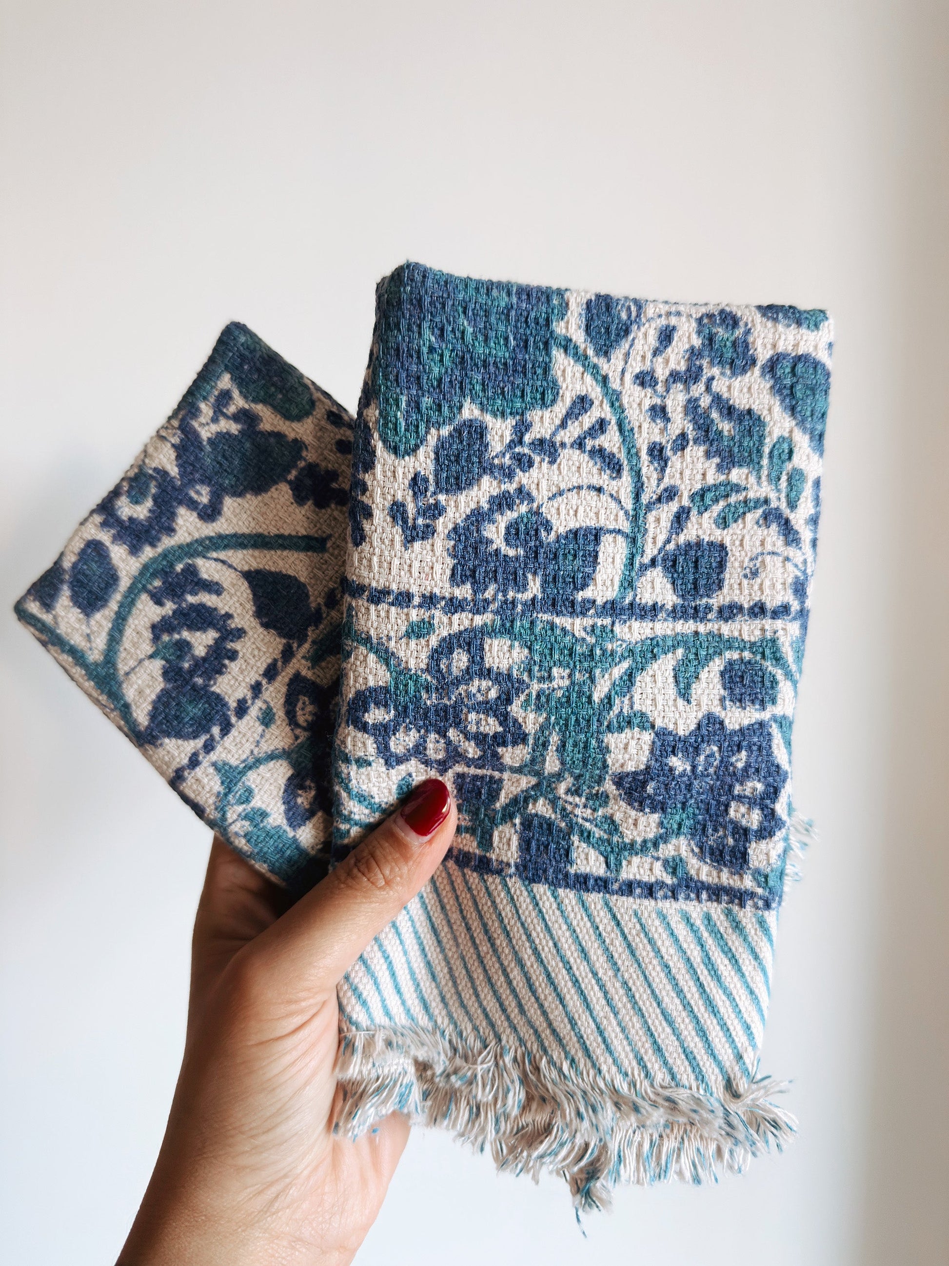 Athena Khadi Cotton Hand Towels (set of 2) - - Towel