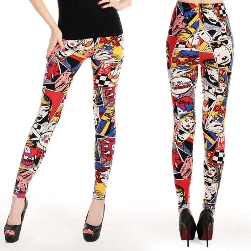 Printed Milk Silk Leggings - Kia Day Design