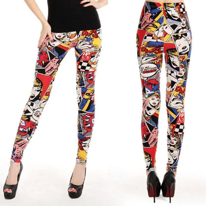 Printed Milk Silk Leggings - Kia Day Design