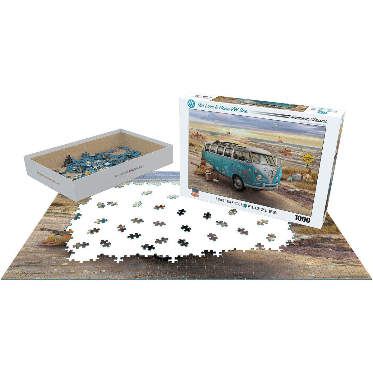 The Love & Hope VW Bus 1000 Piece Jigsaw Puzzle Eurographics - - Jigsaw Puzzle