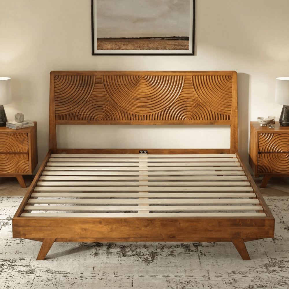 Harmony Solid Wood Bed Frame - - Bed Frame