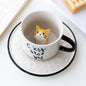 Cute Cat Relief Ceramics Mug - Kia Day Design