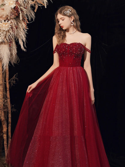 Sleeveless Red Dress - Wine Red M - dress