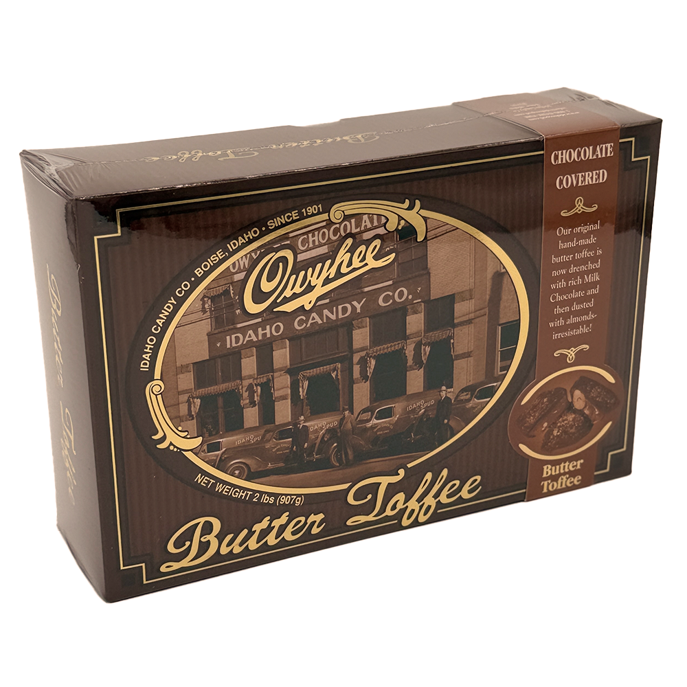 Owhyee Butter Toffee - Chunk Size - Chocolate - 2lb- Idaho Candy Company- {{Product type}}