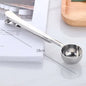 2-In-1 Stainless Steel Coffee Spoon Sealing Clip Silver