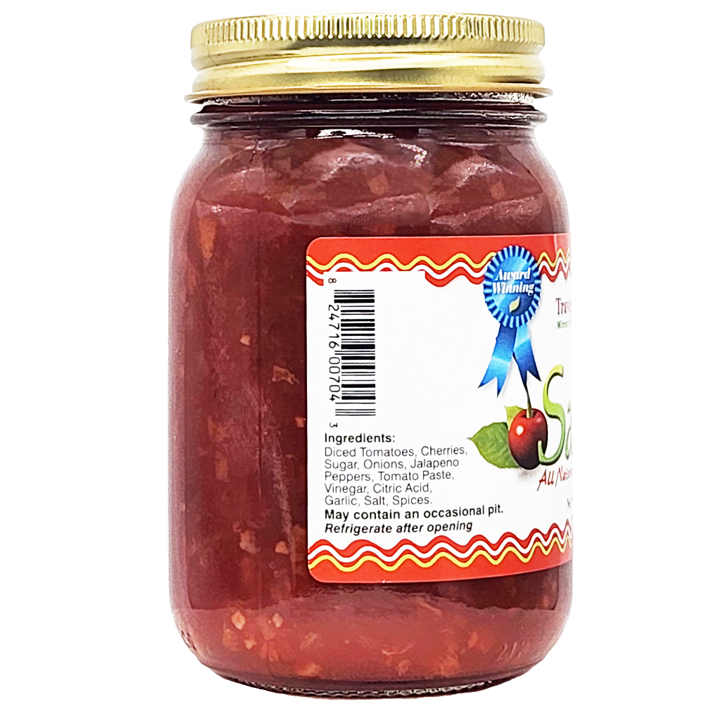 Cherry Salsa - Medium 16 oz - - Gourmet Salsa