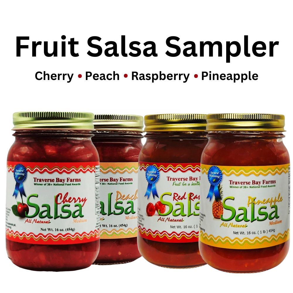 Fruit Salsa Sampler, 4 - 16 oz jars - - Gourmet Salsa