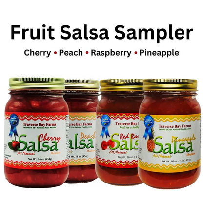 Fruit Salsa Sampler, 4 - 16 oz jars - - Gourmet Salsa