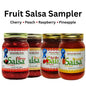 Fruit Salsa Sampler, 4 - 16 oz jars - - Gourmet Salsa