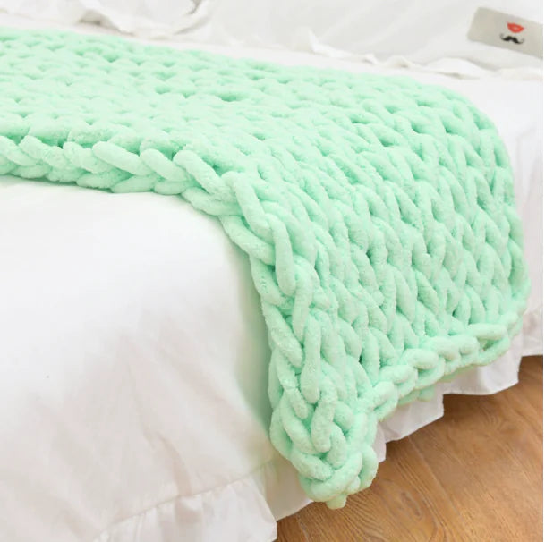 Handwoven Chunky Wool Blanket