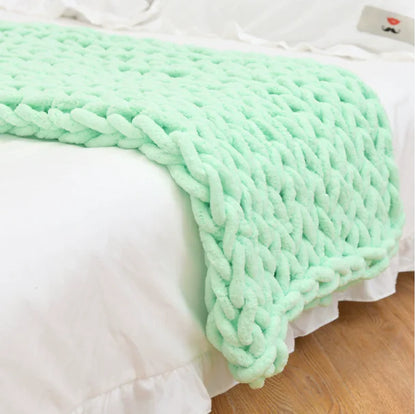 Handwoven Chunky Wool Blanket