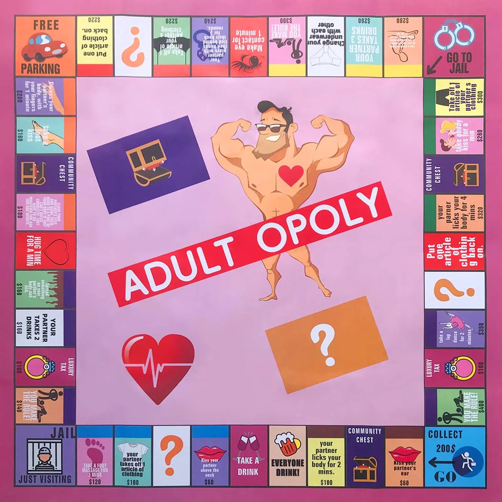 Adultopoly Board Game Couple Adult Opoly Board Game - - game