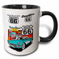 3dRose Signs - Route 66 - Mugs (mug_1010) - 15oz Two-Tone Black Mug - Mug