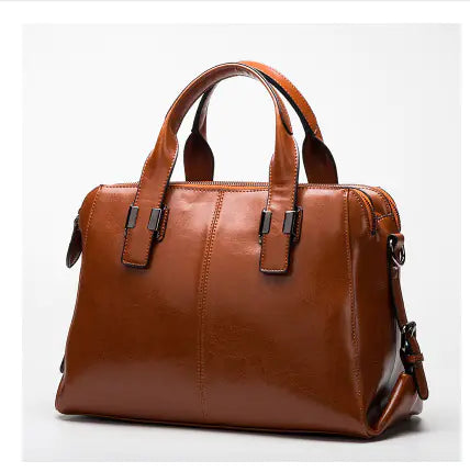 Simple Leather Crossbody Bag - Kia Day Design