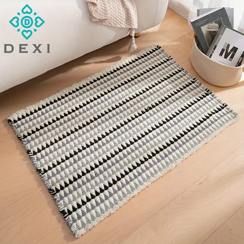 Geometric Pattern Long Pile Area Rugs - Kia Day Design