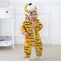 Cartoon Flannel Baby Rompers Tiger