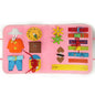 Toddlers Montessori Educational Busy Board 2 Pages Pink