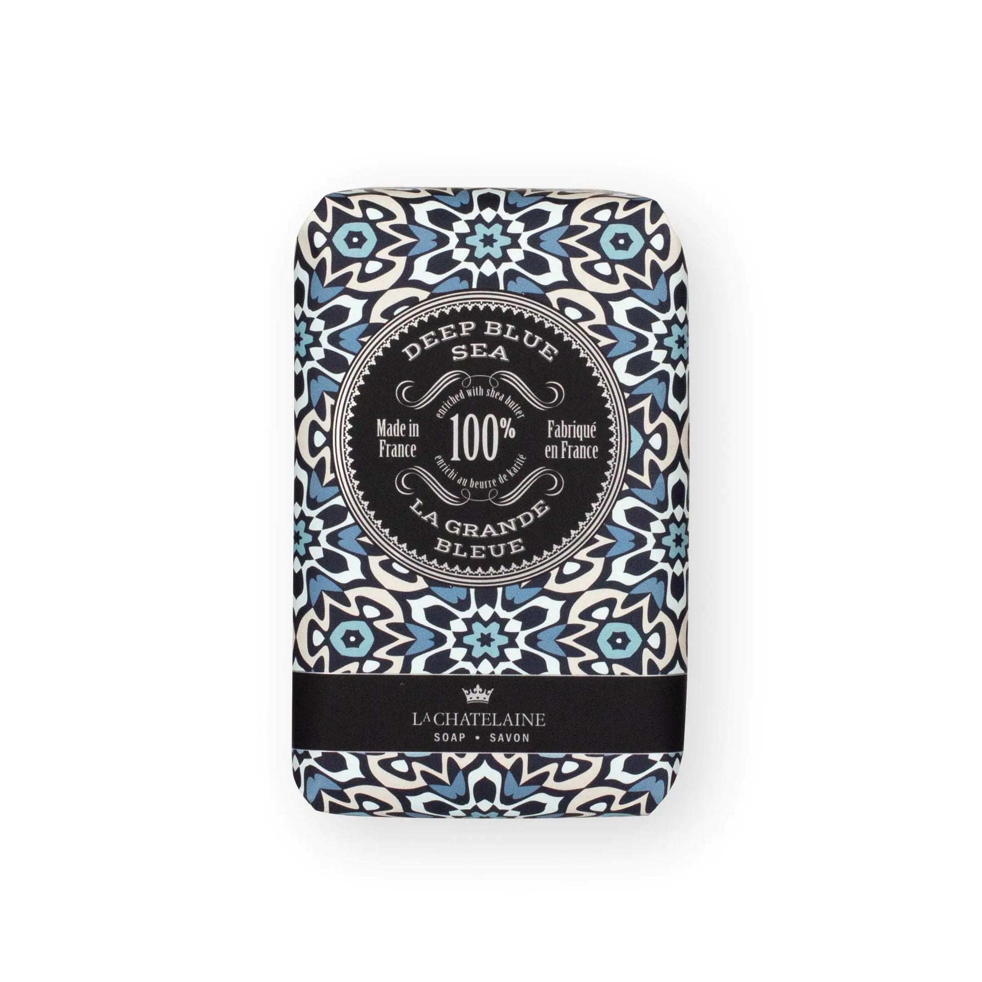 La Chatelaine Shea Butter Bar Soap Large Deep Blue Sea - - soap