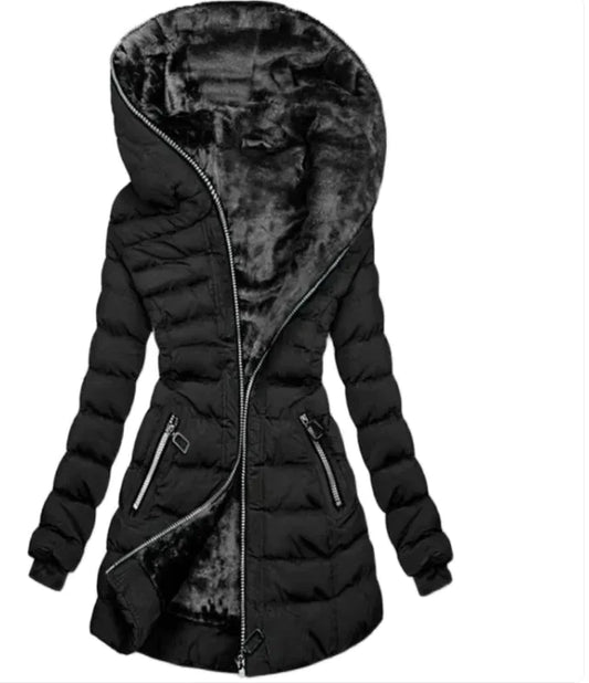 Velvet Cotton Hooded Jacket Kia Day Design