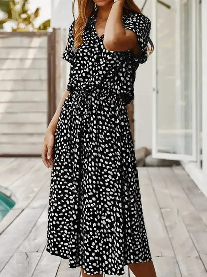 Ladies Short Sleeve Summer Long Dress - Kia Day Design