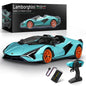 MIEBELY Blue Lamborghini Remote Control Car 1:12 Scale Lambo Toy Car - Blue - rc car