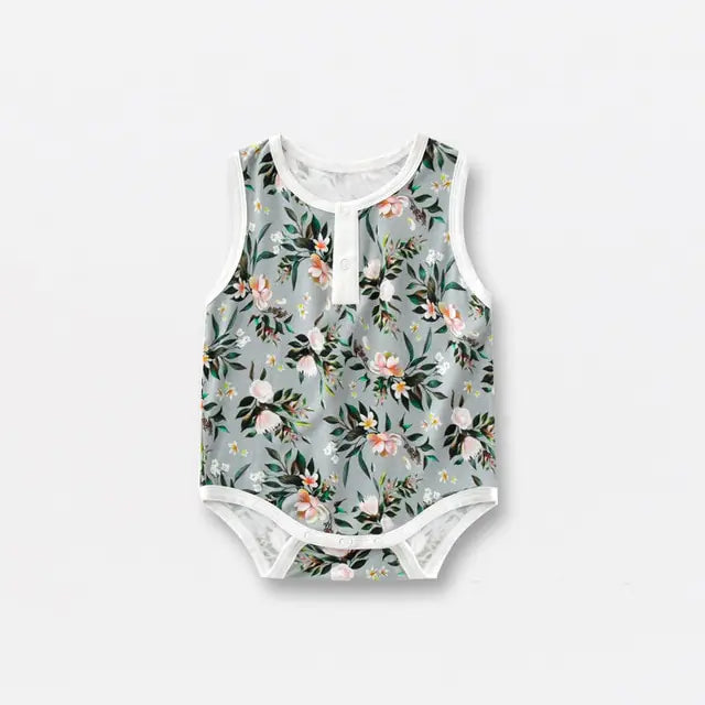 Bamboo Fiber Baby Zippered Romper - Kia Day Design