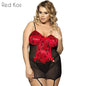 Plus Size Red Lingerie with Garters for Summer Kia Day Design