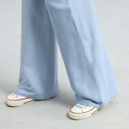 Womens Baggy Wide Leg Denim Pants