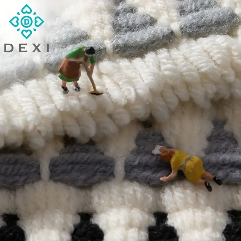 Geometric Pattern Long Pile Area Rugs - Kia Day Design