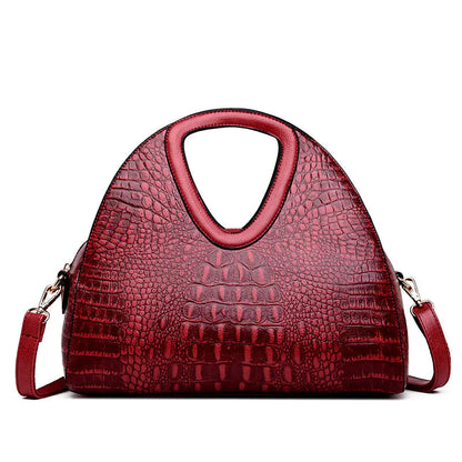 Ladies One Shoulder Embossed Soft Leather Tote Kia Day Design