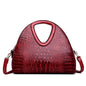 Ladies One Shoulder Embossed Soft Leather Tote Kia Day Design