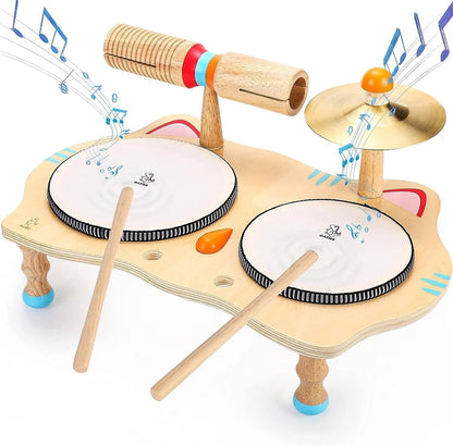 Montessori Wooden Drums Set Kia Day Design