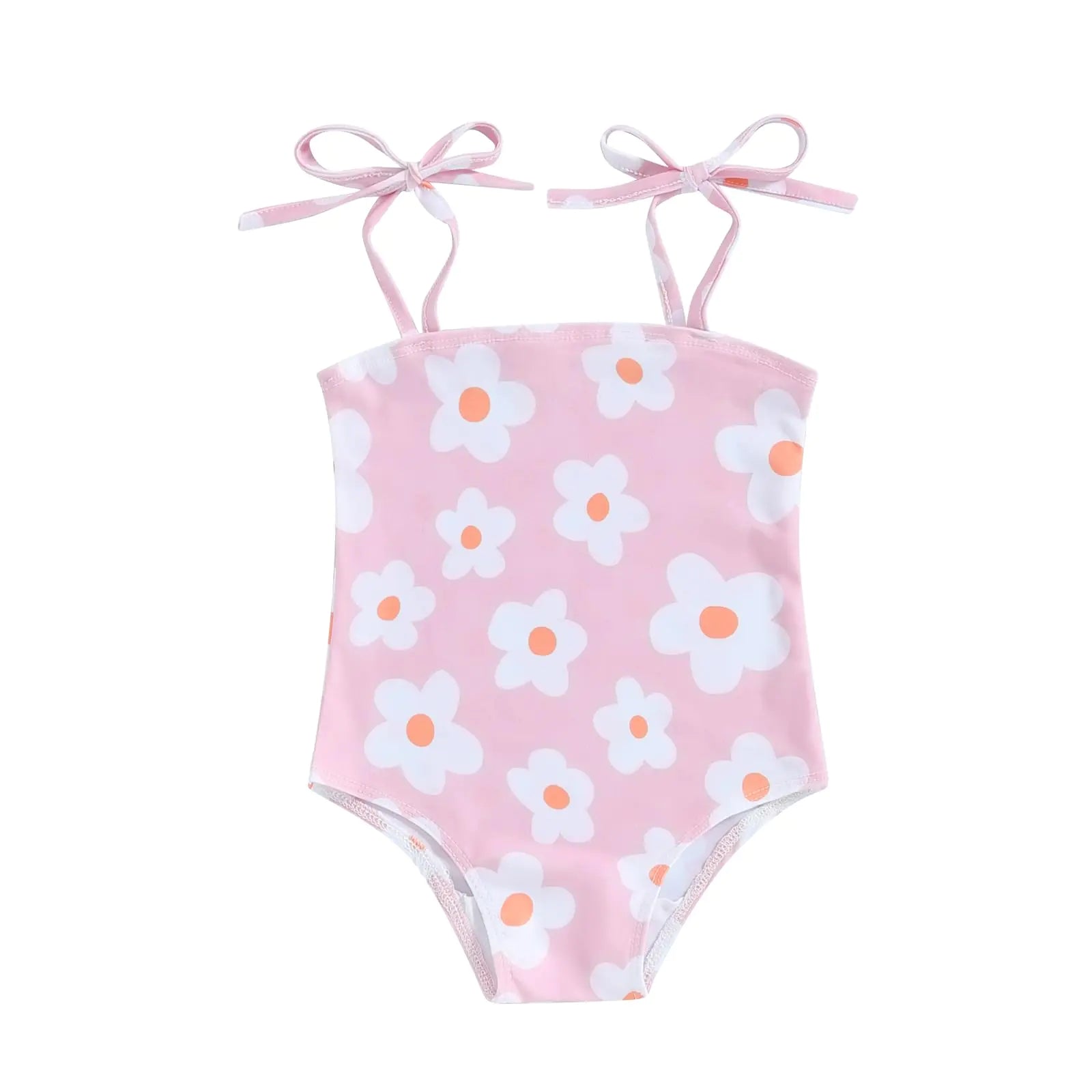 Pink Toddler Girl One Piece Floral Sleeveless Swimsuit 2-3 Years - Pink Swimsuit 2-3T - baby swimsuit