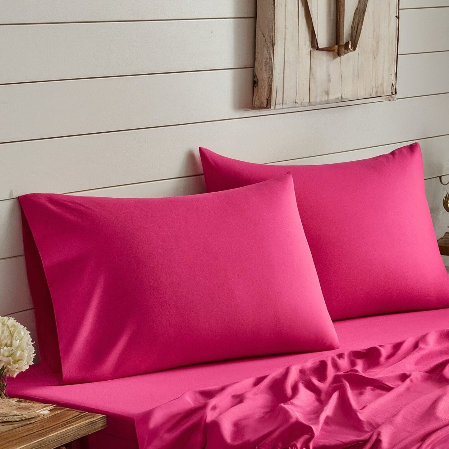 Tache Microfiber Rose Pink Bed Sheet Set (505-RP-BSS)- Tache Home Fashion- {{Product type}}