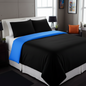 Tache Deep Blue Black Reversible Duvet Cover Set (DC36PC-BB) - - Duvet Cover