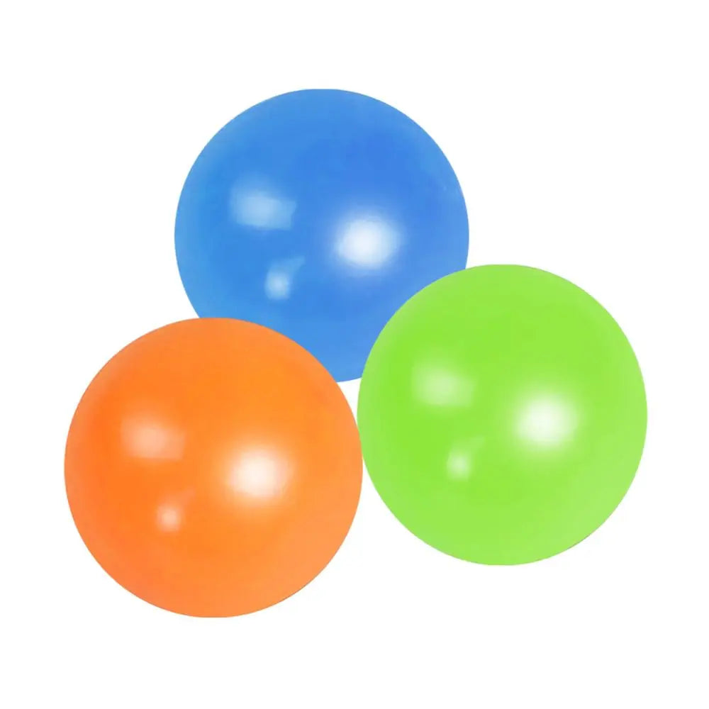 4PCs Luminous Sticky Wall Balls Stress Reliever Squishy Toys