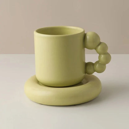 Creative Handmade Flower Coffee Cup Green